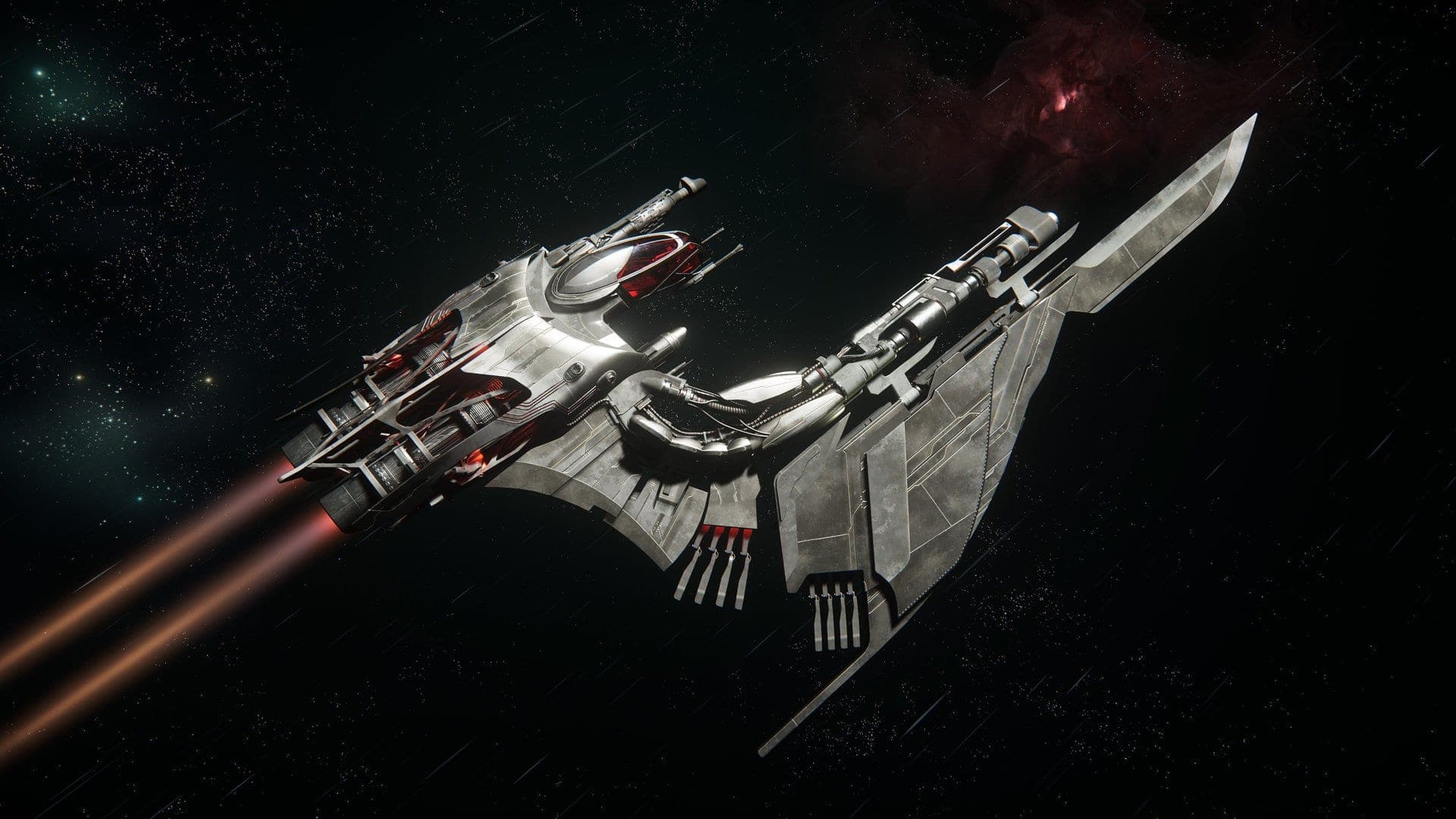 Star Citizen spacecraft approaching a space station above a gas giant